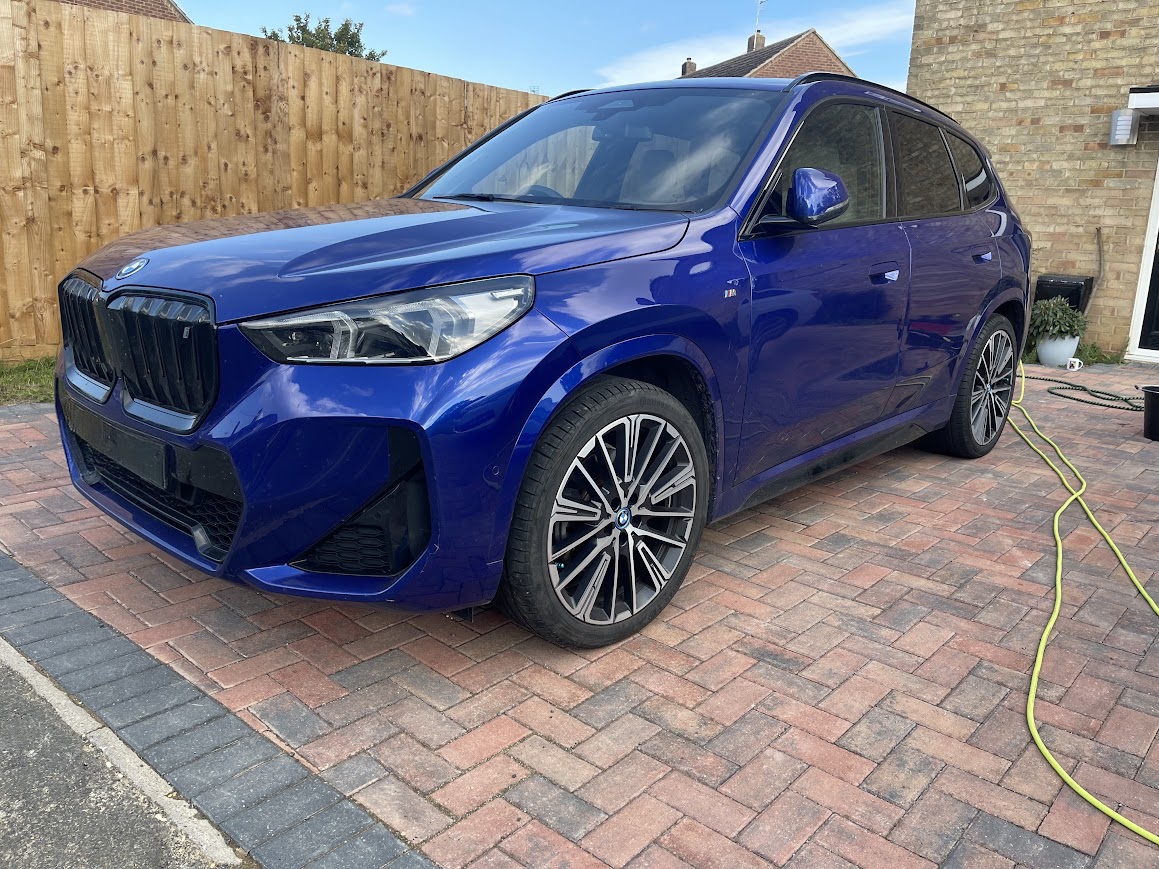 BMW iX1 exterior before valeting and cleaning - Wittering, Peterborough