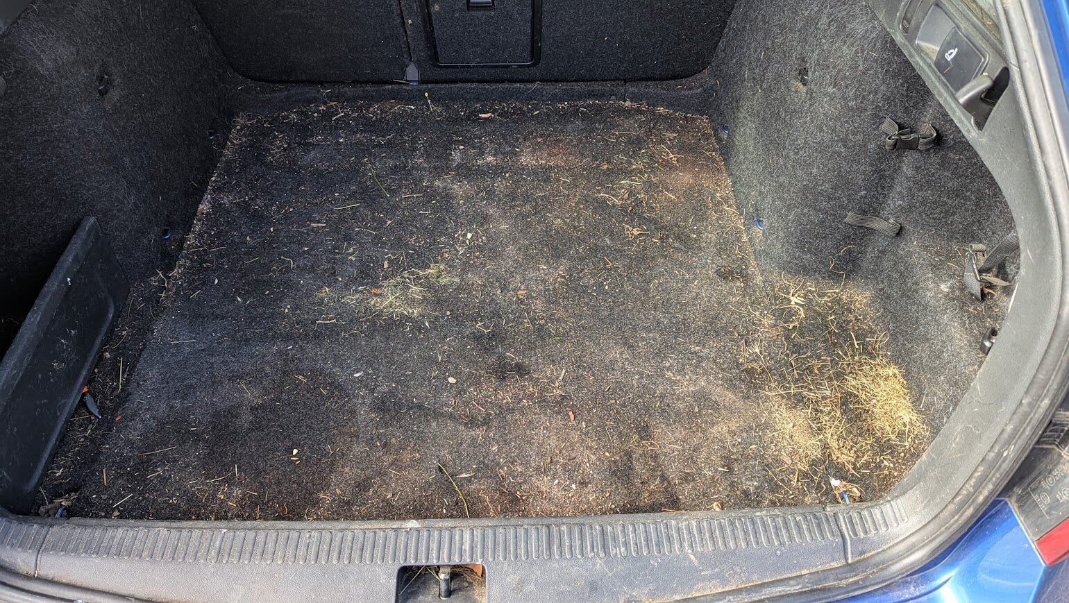 Skoda boot before detailing in Peterborough, Cambridgeshire