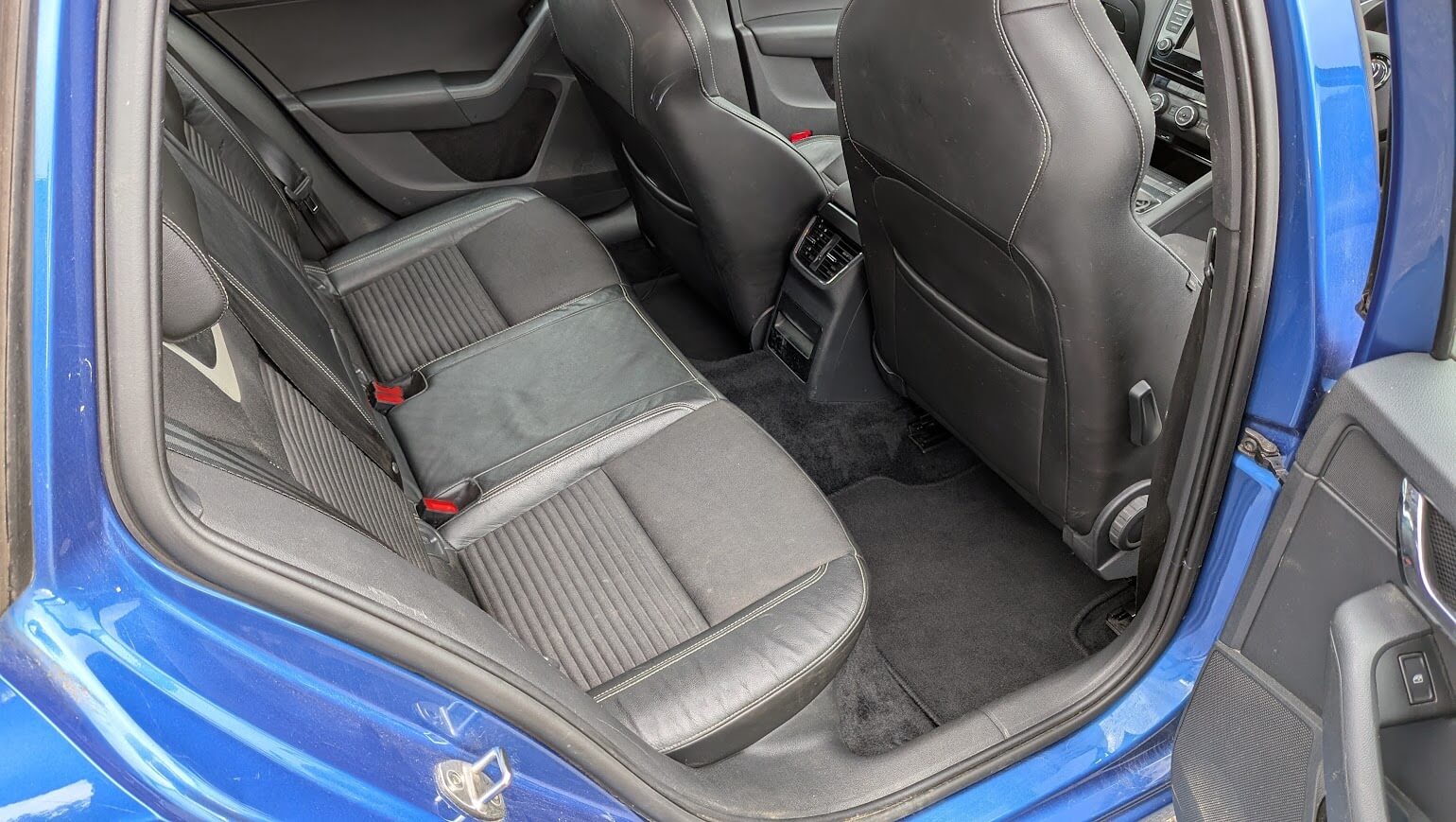 Skoda rear seats after interior detailing in Peterborough, Cambridgeshire