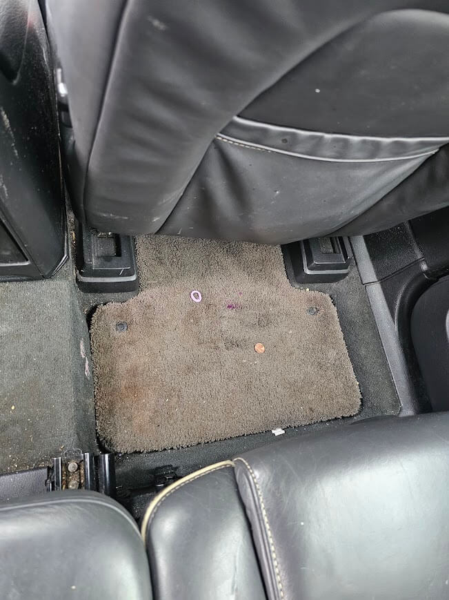 Volvo XC90 rear footwell before interior detail in Stamford, Lincolnshire