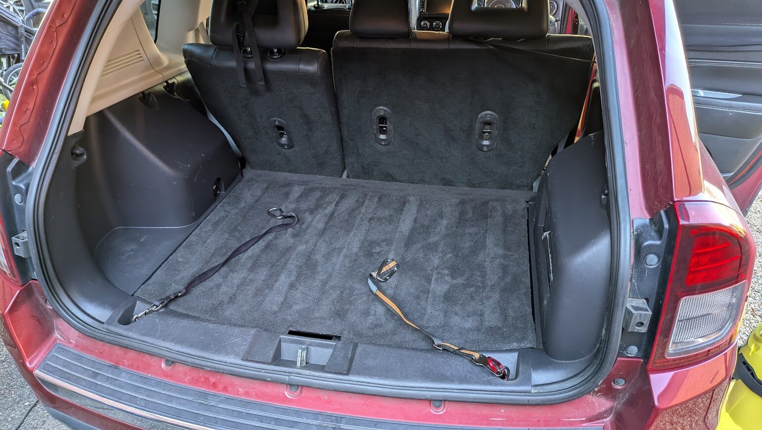 Jeep boot cleaned and detailed in Mildenhall, Suffolk