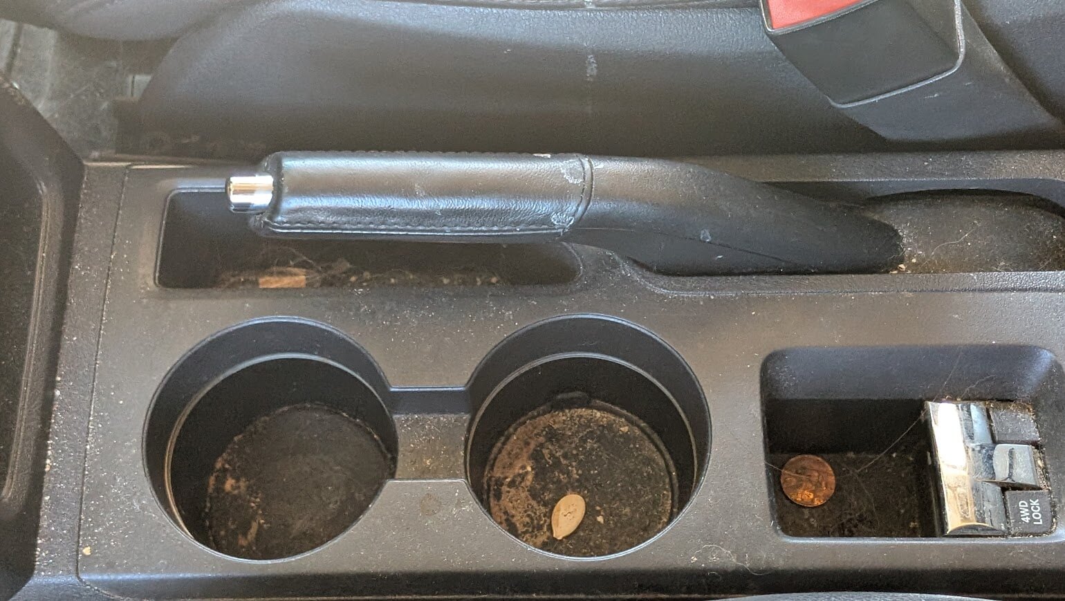 Jeep centre console before interior detail in Mildenhall, Suffolk