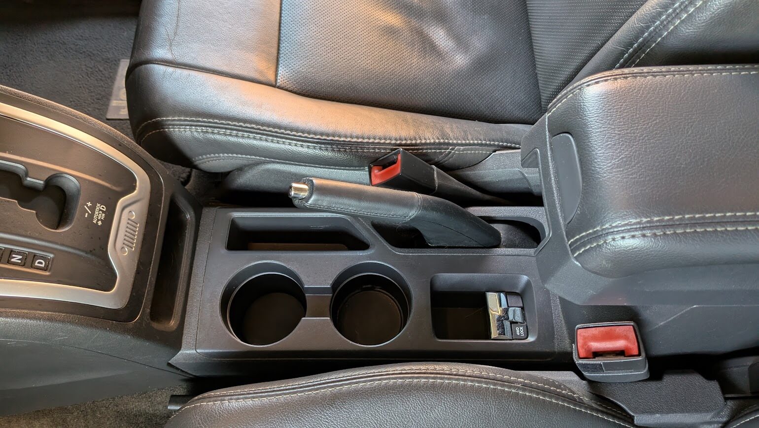 Jeep centre console after interior detail in Mildenhall, Suffolk