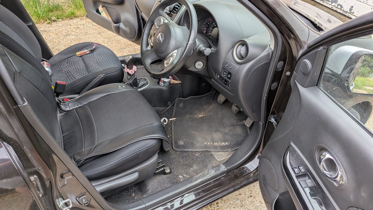 Nissan Micra driver's side before interior detail - St Neots