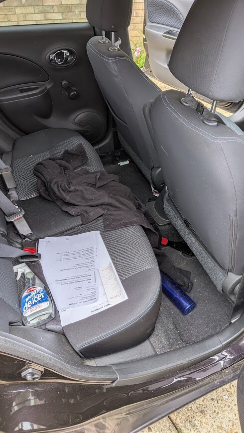 Nissan Micra rear interior before detail - St Neots