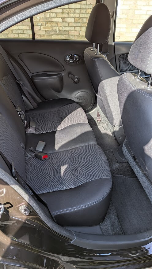 Nissan Micra rear interior after detail - St Neots