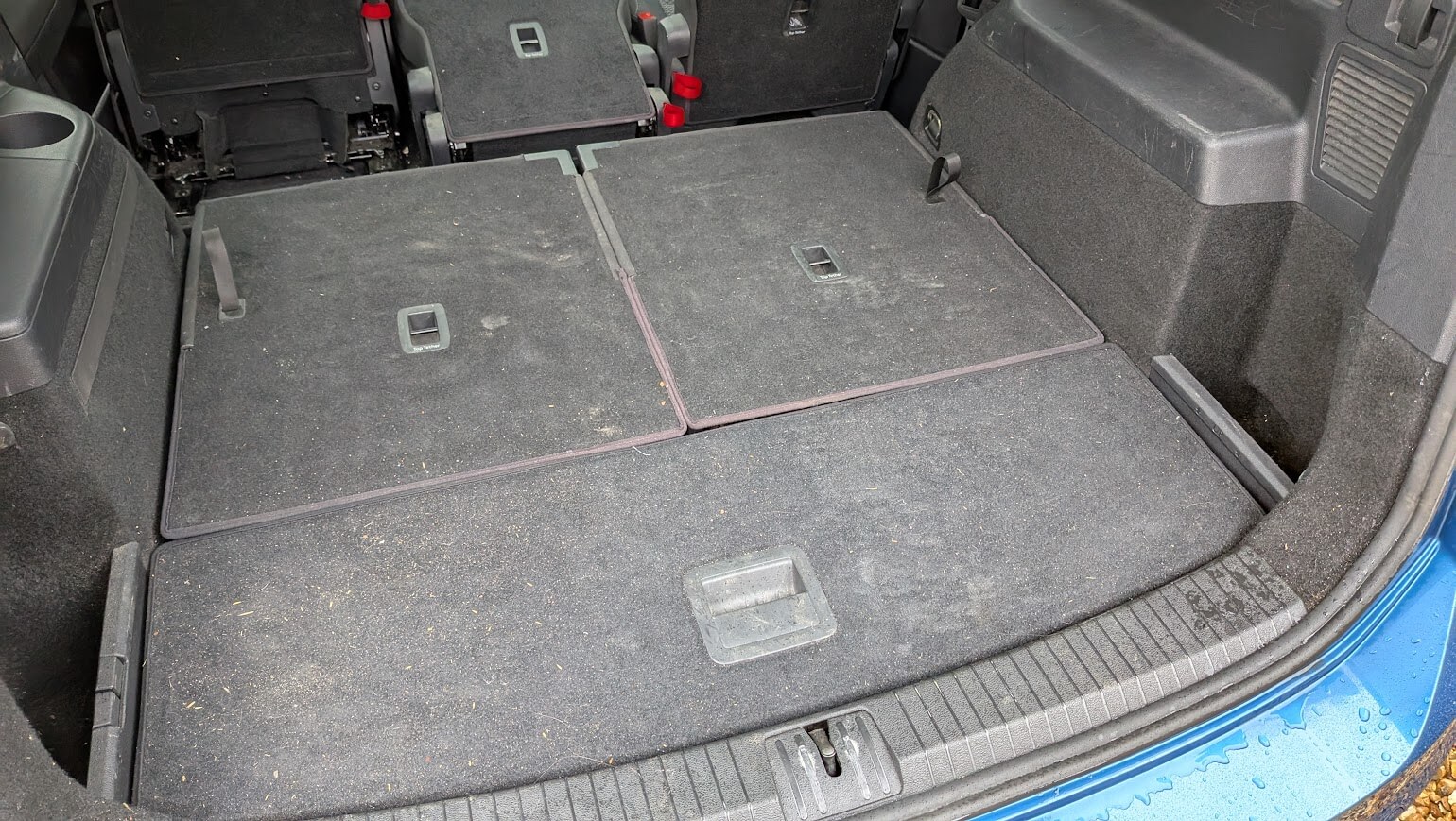 VW Touran boot before interior detailing in St Ives, Cambridgeshire